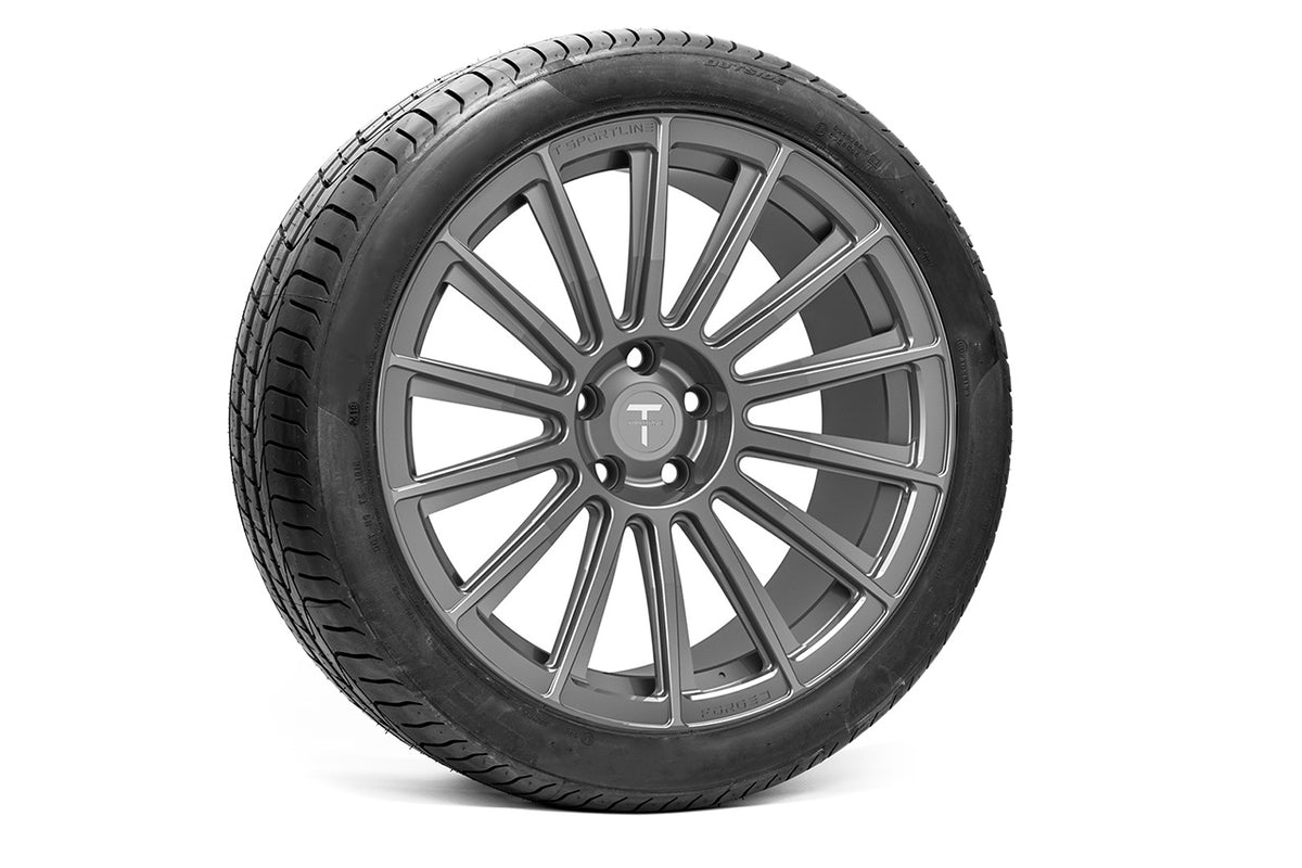 TS114 20&quot; Tesla Model S Long Range &amp; Plaid Wheel and Tire Package (Set of 4)