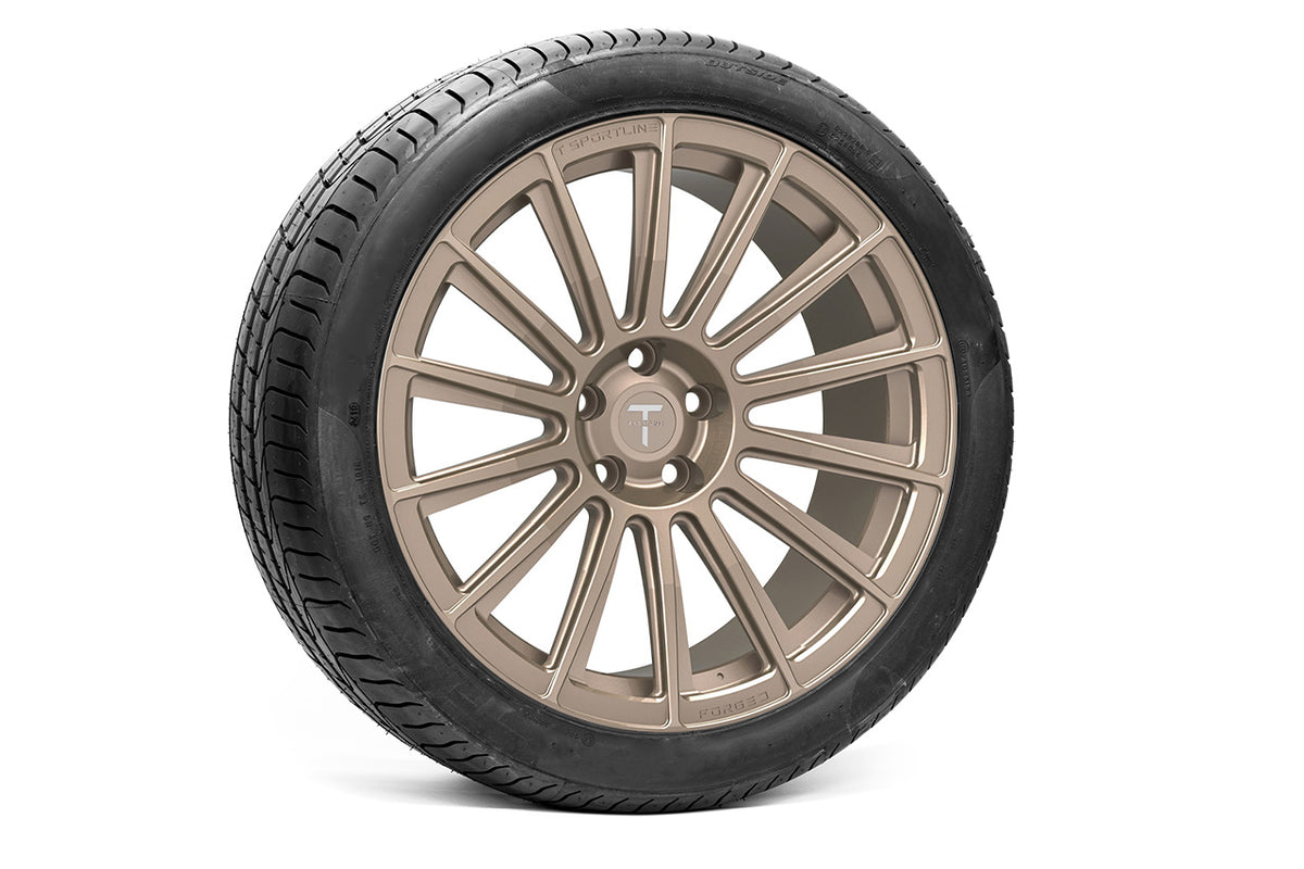 TS114 20&quot; Tesla Model S Long Range &amp; Plaid Wheel and Tire Package (Set of 4)