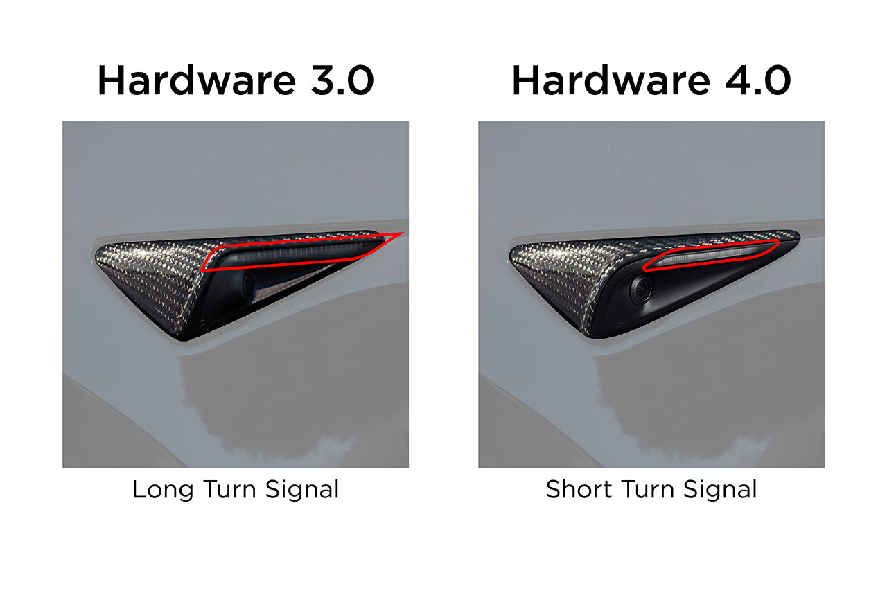 Tesla Model X Long Range & Plaid Precision Carbon Fiber Fender Camera Covers (Set of 2)