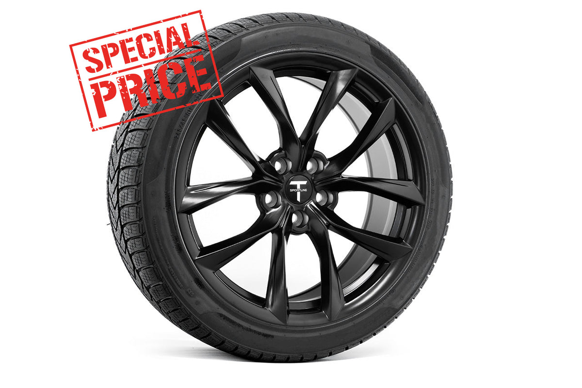Tesla Model S TSS 19&quot; Wheel and Tire Package in Satin Black (Set of 4) Open Box Special!