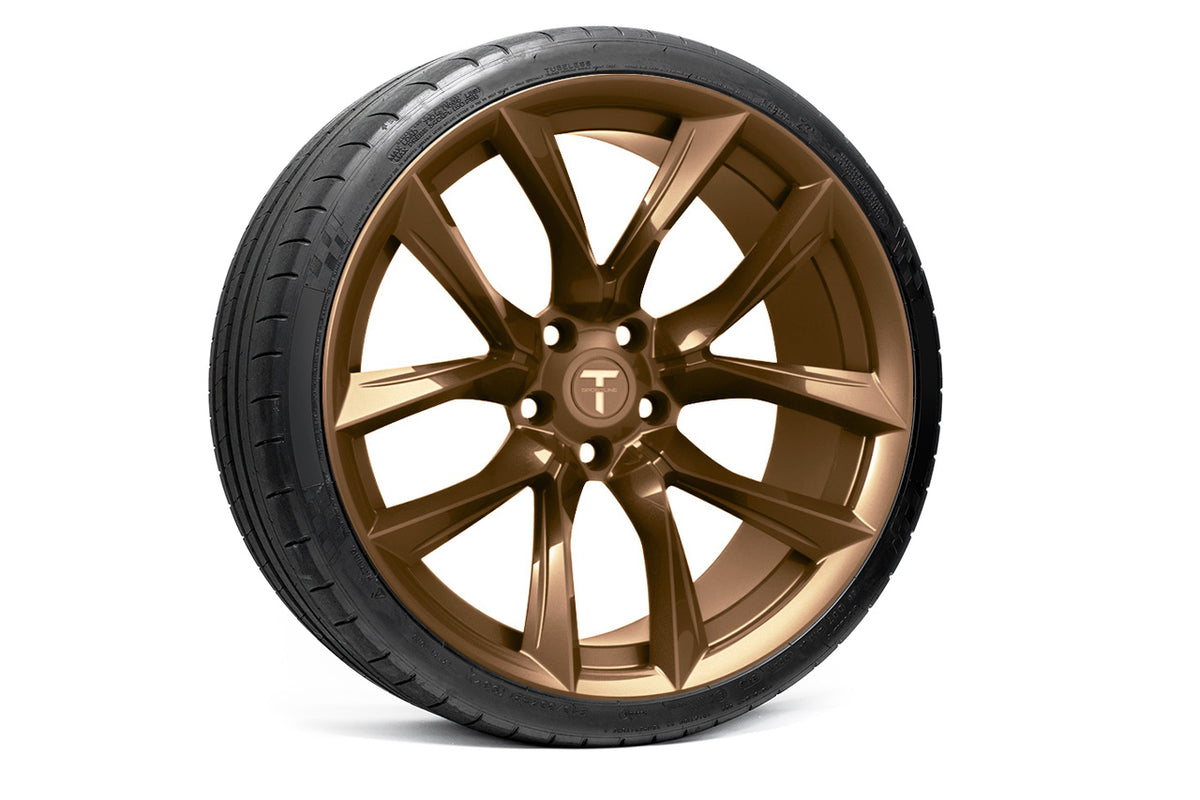 TSSF 21&quot; Tesla Model S Long Range &amp; Plaid Wheel and Tire Package (Set of 4)