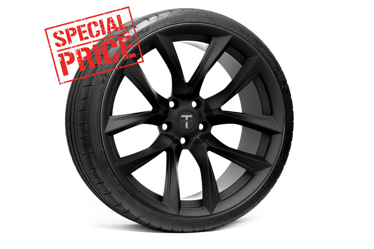 Tesla Model S Long Range &amp; Plaid TSSF 21&quot; Wheel and Tire Package (Set of 4) Open Box Special!