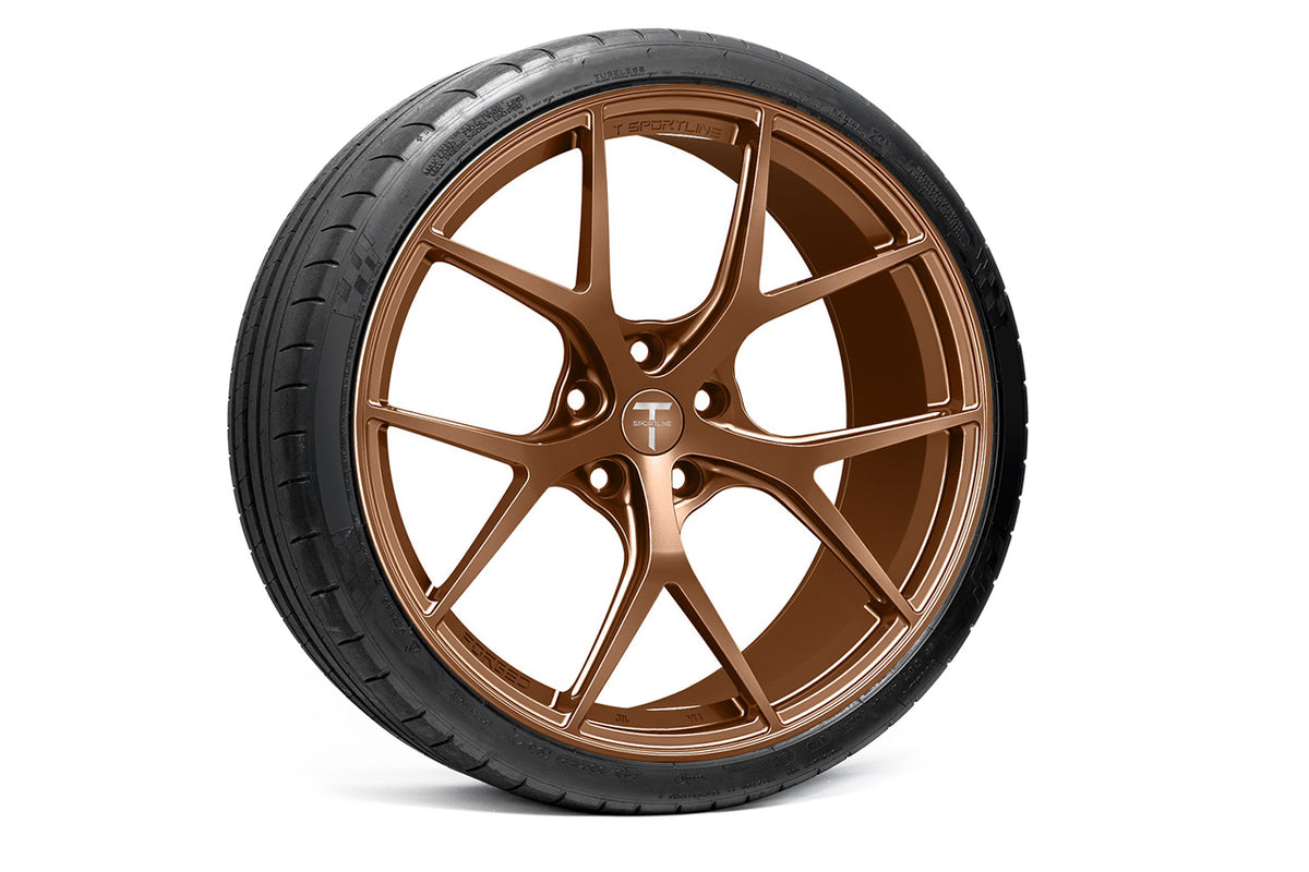 TXL115 21&quot; Tesla Model Y Fully Forged Lightweight Tesla Wheel and Tire Package (Set of 4)