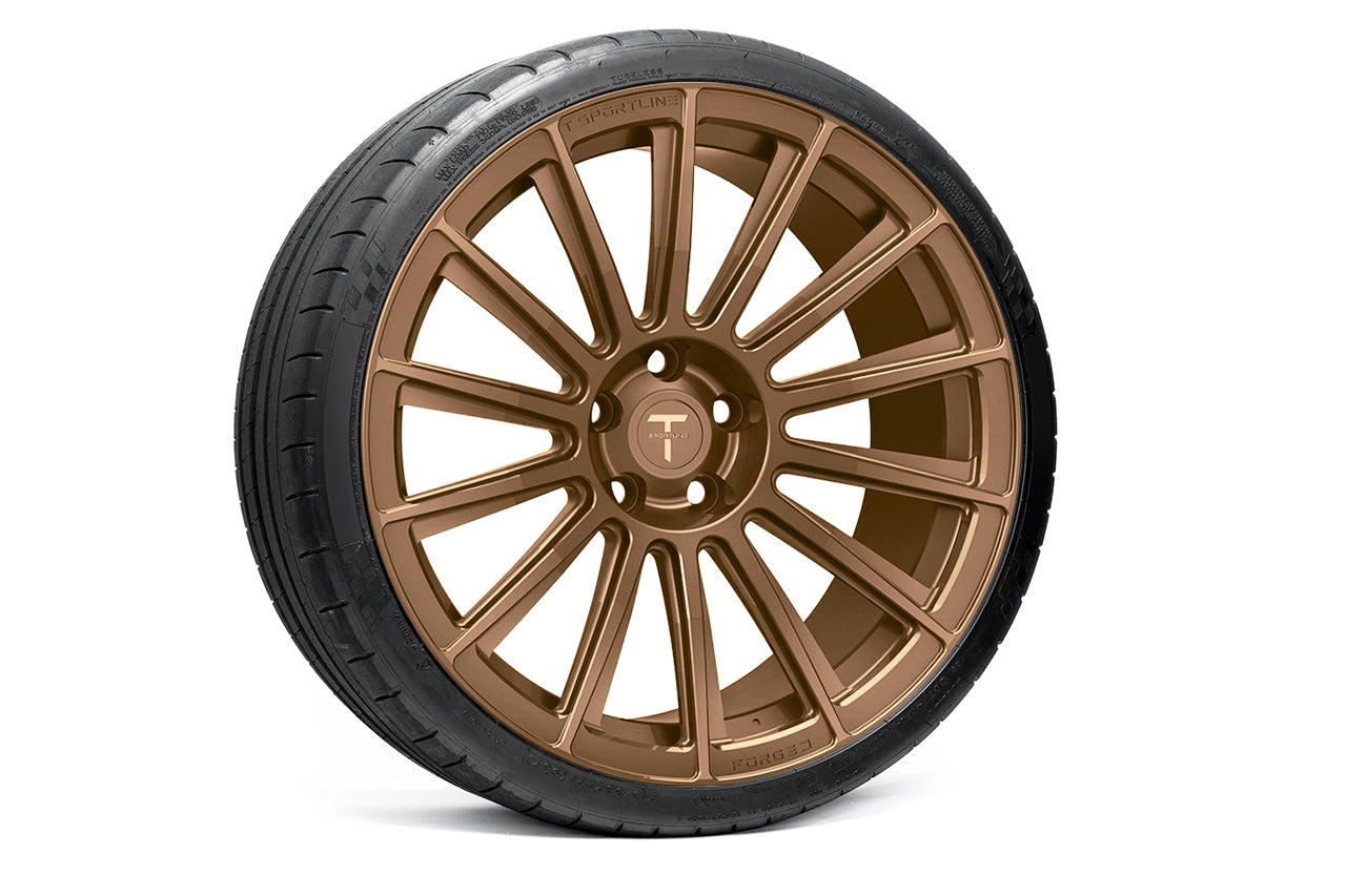 TS114 21" Tesla Model S Long Range & Plaid Wheel and Tire Package (Set of 4)