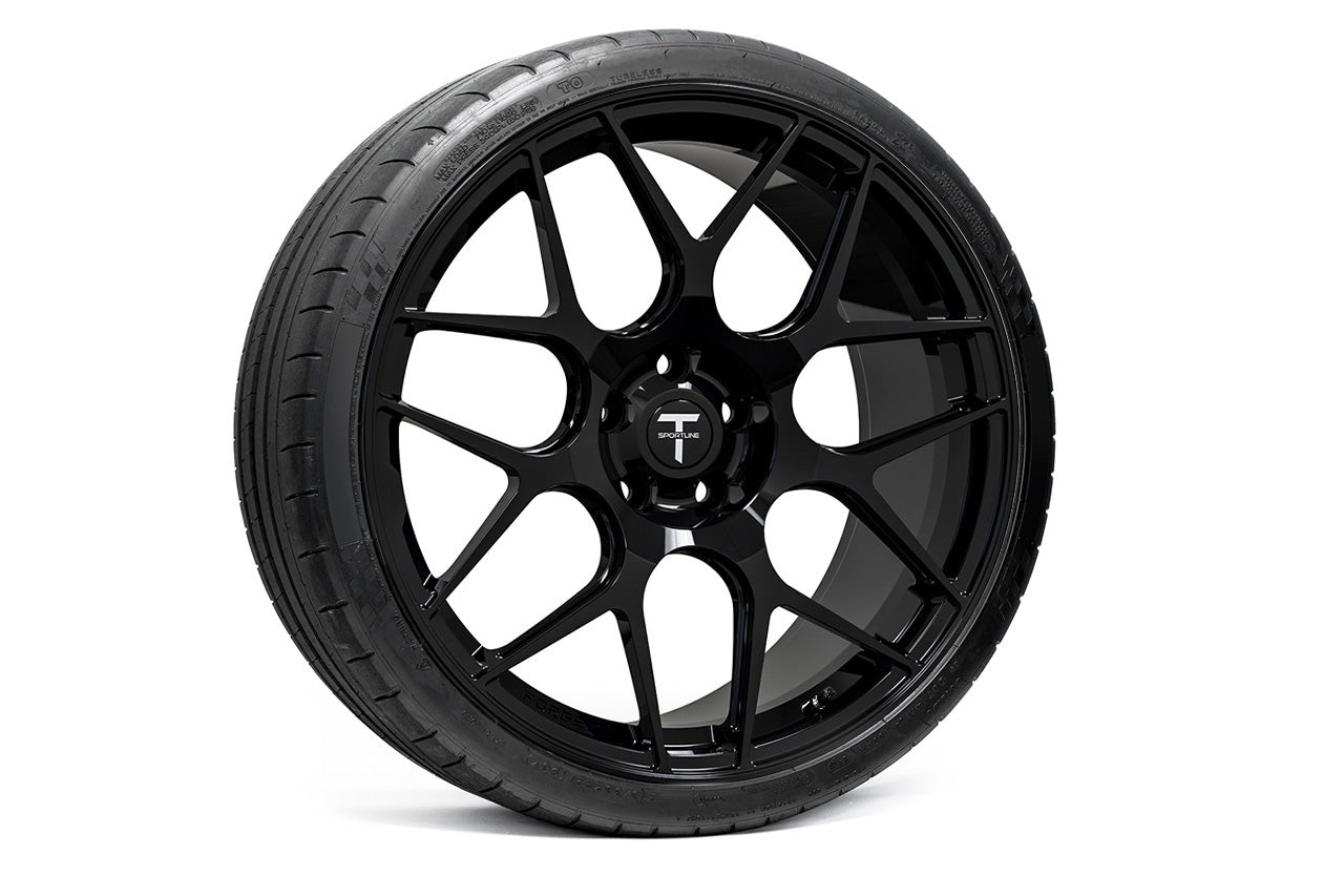 TXL117 21" Tesla Model S Plaid & Long Range Fully Forged Lightweight Tesla Wheel and Tire Package (Set of 4)