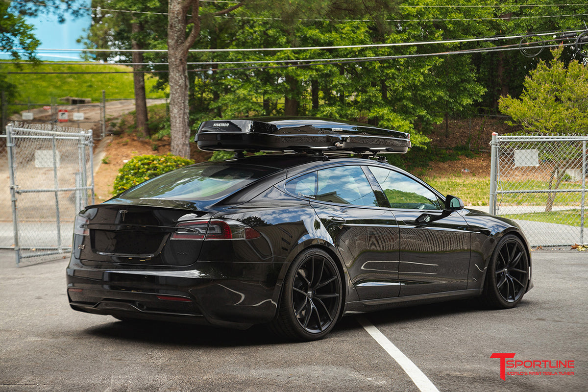 Yakima GrandTour Lo Premium High Gloss Low Profile Roof Top Cargo Box for Tesla Model 3 / Y / S / X