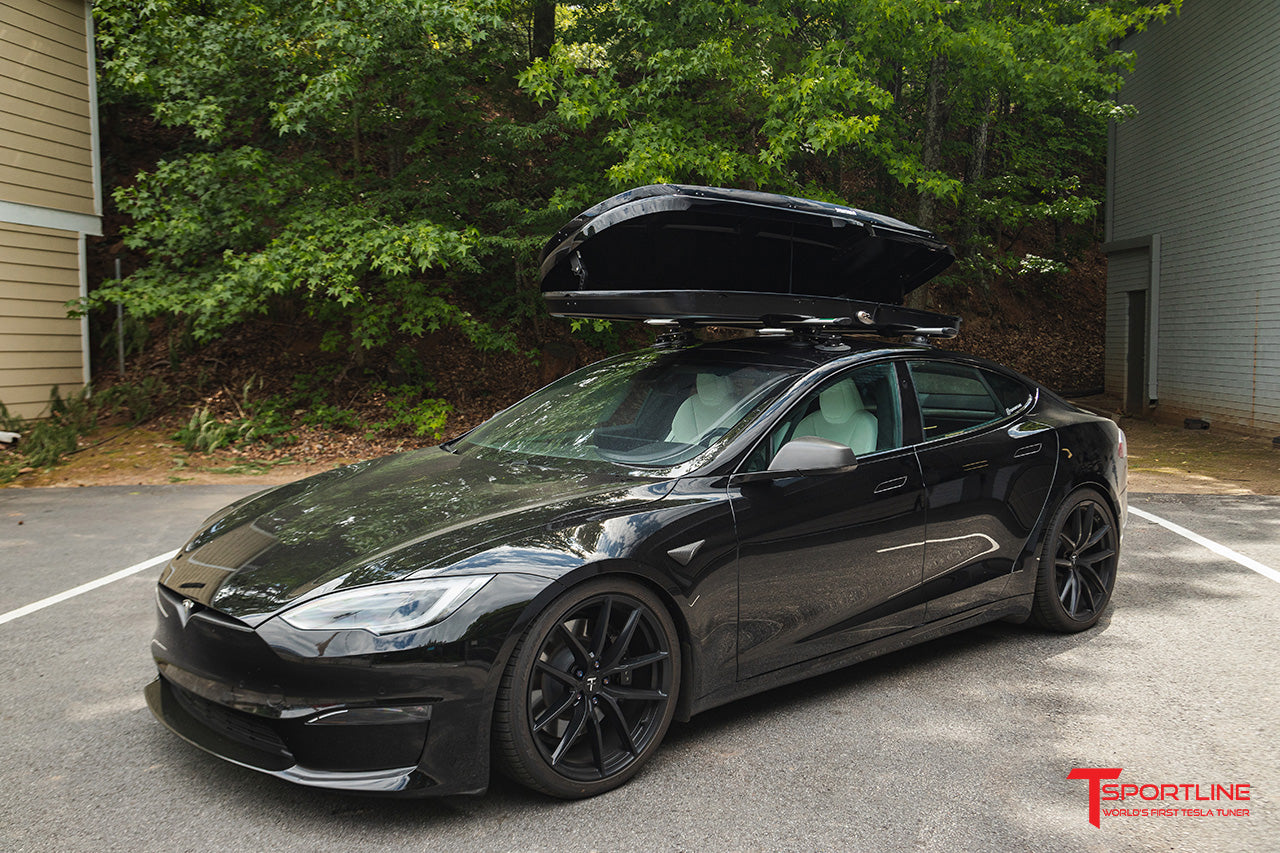 Yakima GrandTour Lo Premium High Gloss Low Profile Roof Top Cargo Box for Tesla Model 3 / Y / S