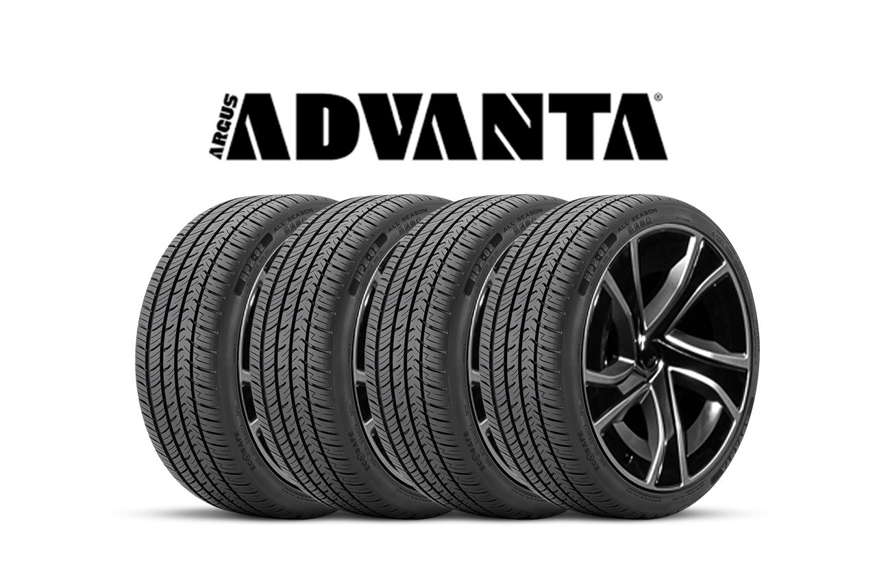 Tesla Model X - Mounted, Balanced & Installed Set of 4 New Tires (Advanta HPZ-02 All Season Performance)