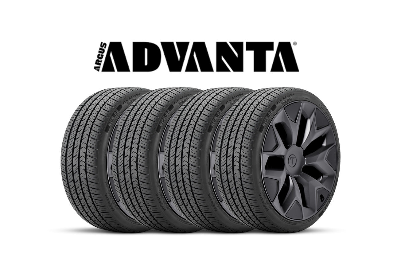 Tesla Model X - Mounted, Balanced & Installed Set of 4 New Tires (Advanta HPZ-02 All Season Performance)