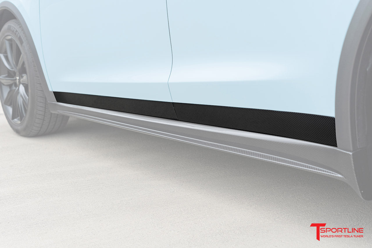 Tesla Model X Carbon Fiber Door Trim Overlay