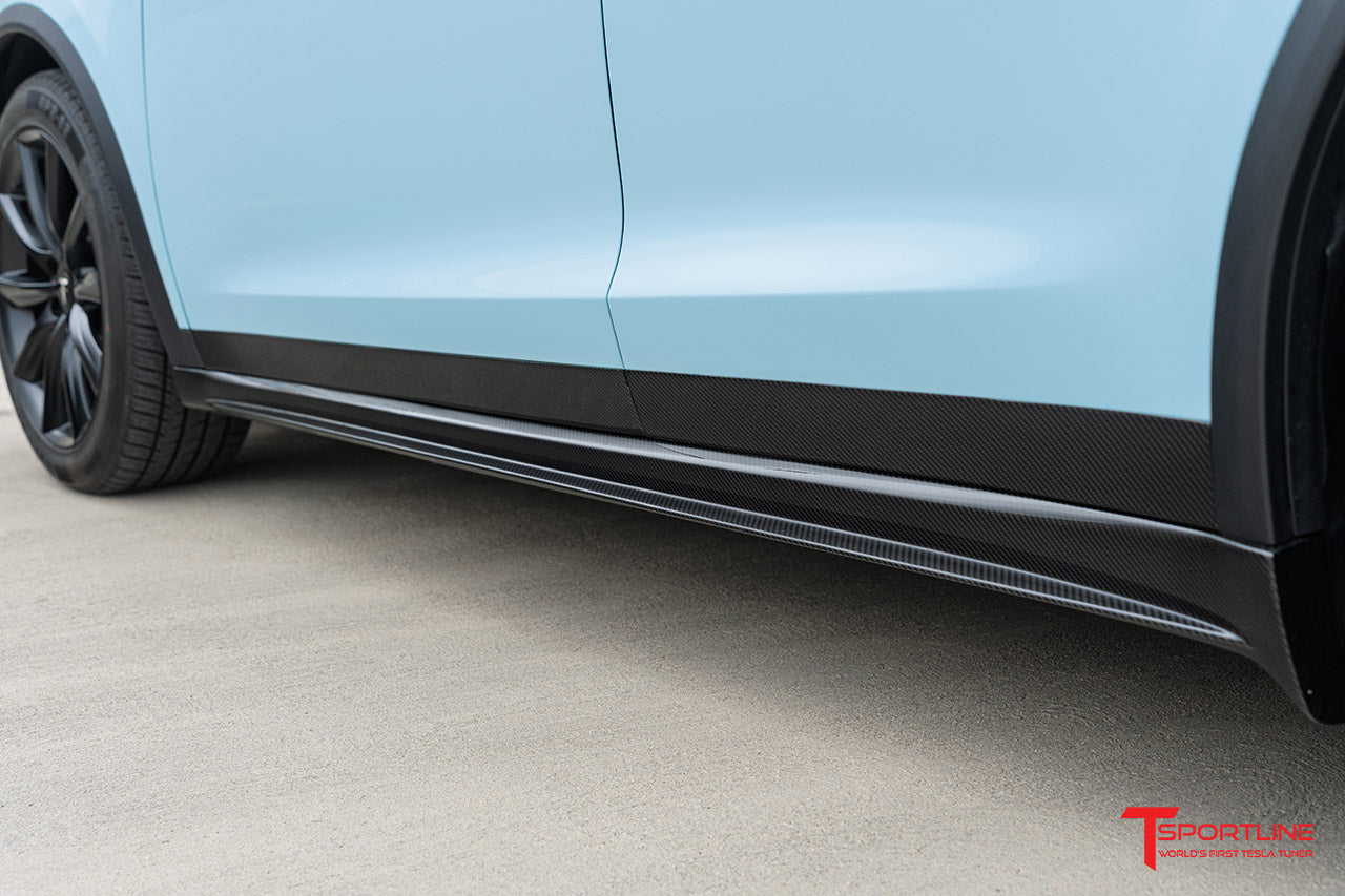 Tesla Model X Carbon Fiber Door Trim Overlay