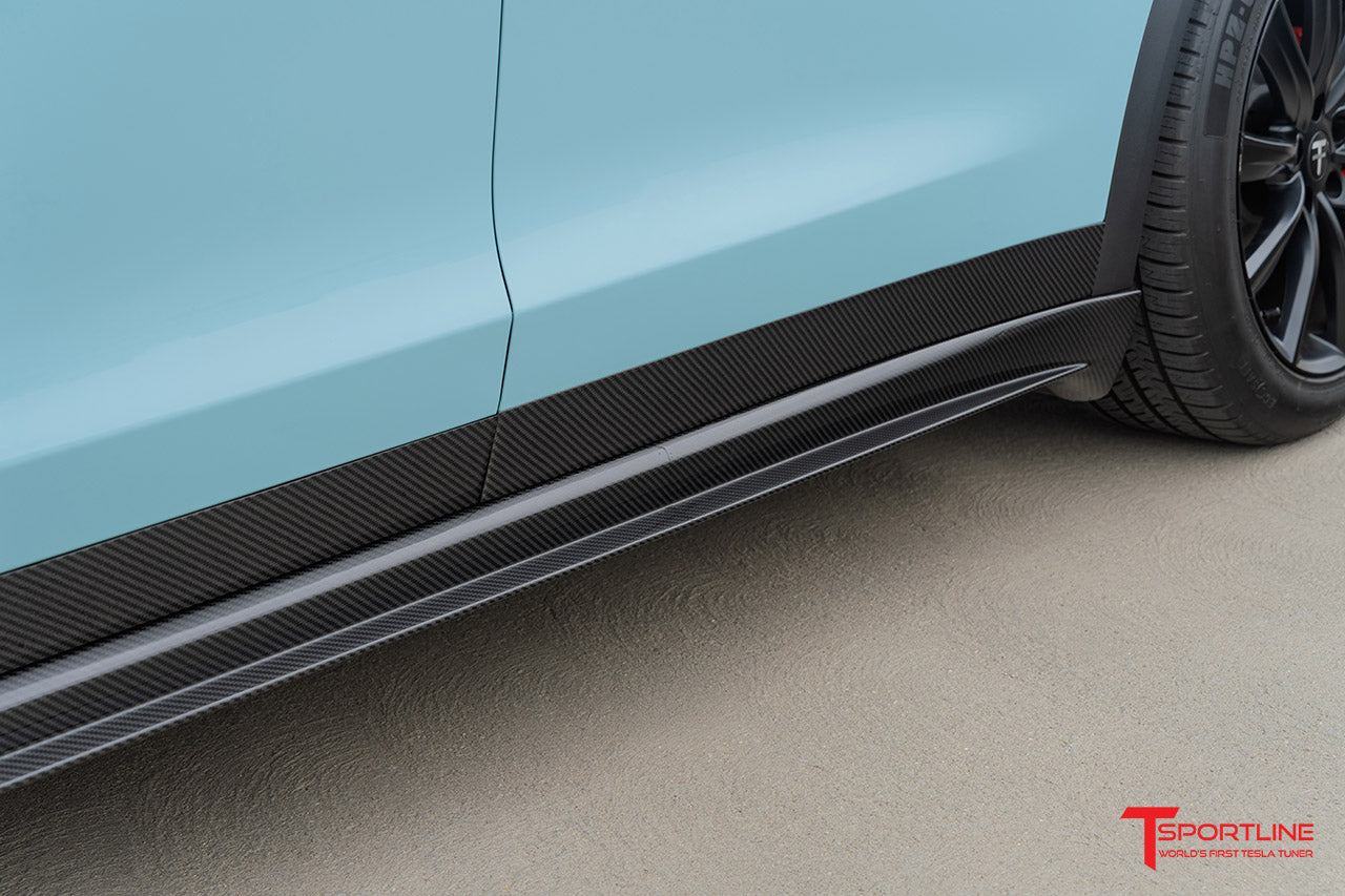 Tesla Model X Carbon Fiber Door Trim Overlay