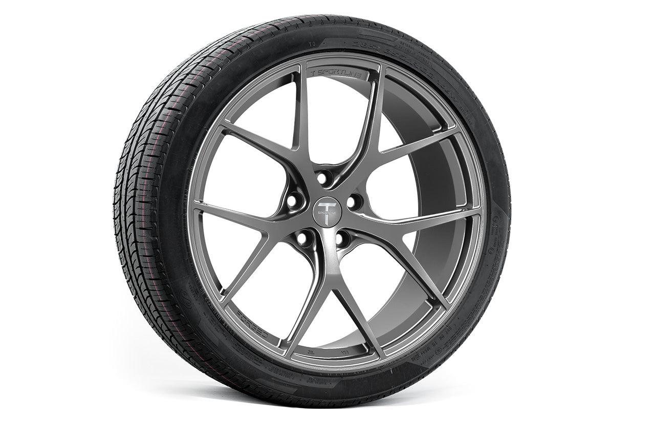 TXL115 21" Tesla Model X Long Range & Plaid Wheel and Tire Package (Set of 4)