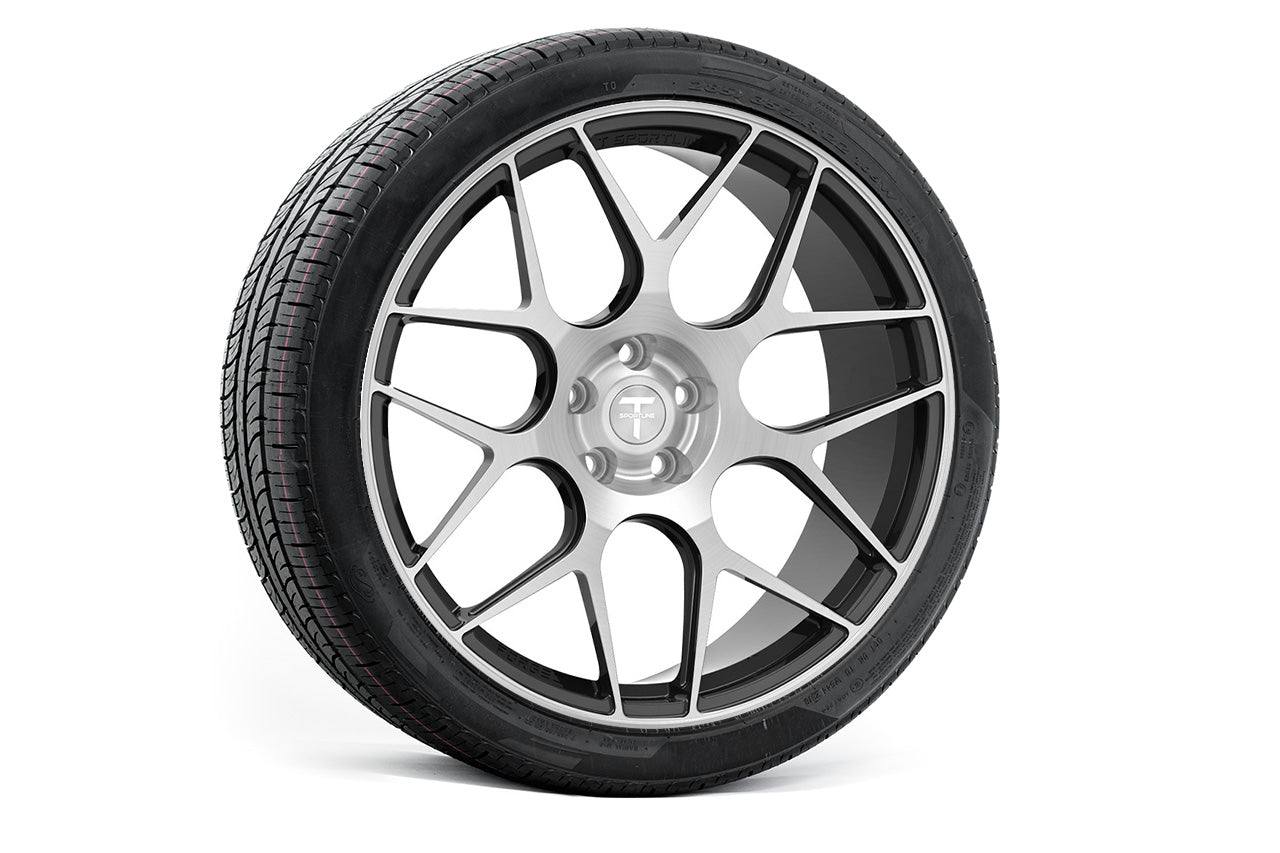 TXL117 21" Tesla Model X Long Range & Plaid Wheel and Tire Package (Set of 4)