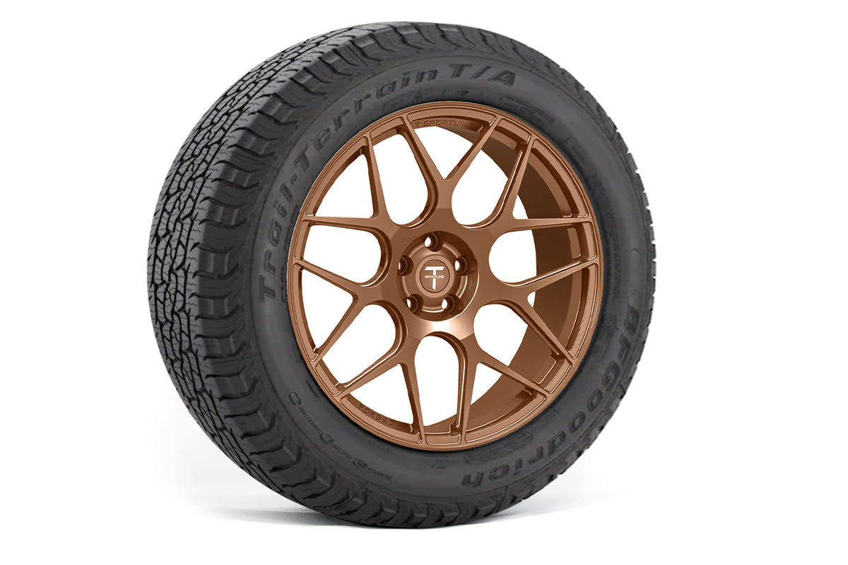 TXL117 18&quot; Tesla Model Y Fully Forged Lightweight Tesla Overland Wheel and Tire Package (Set of 4)