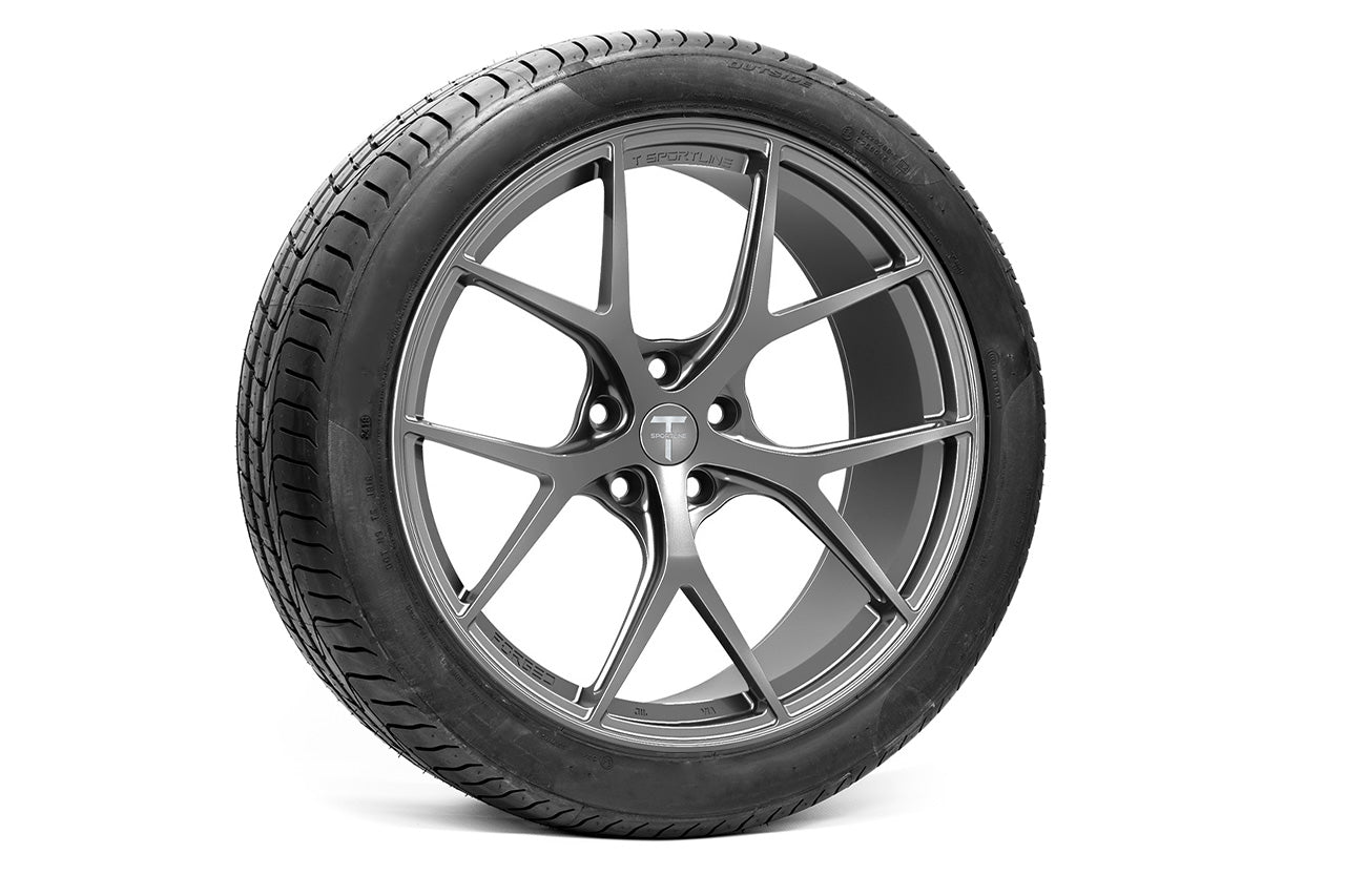 Tesla Model Y TXL115 20" Fully Forged Lightweight Tesla Wheel and Tire Package (Set of 4) Open Box Special!