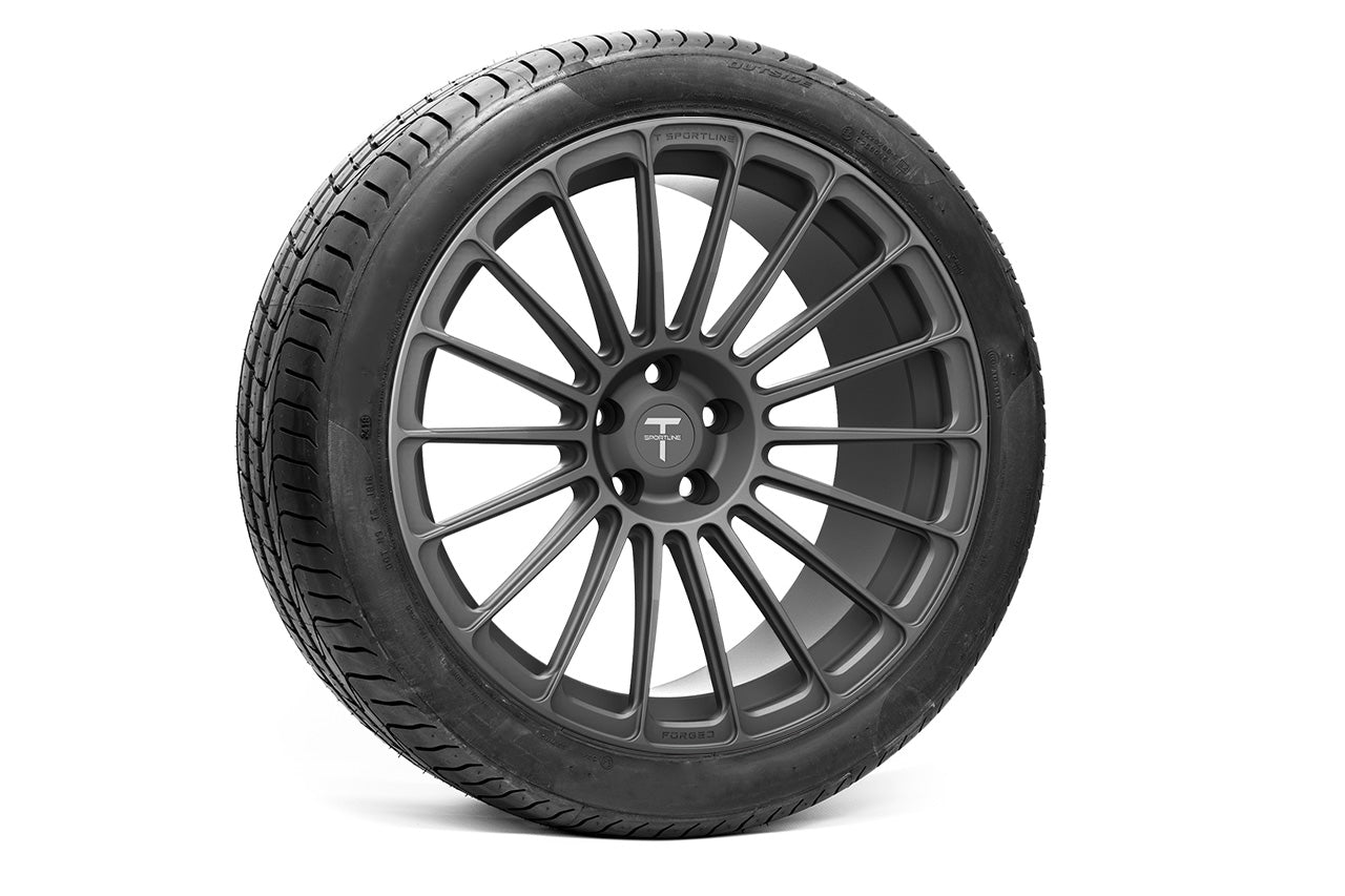 TS118 20" Tesla Model S Long Range & Plaid Wheel and Tire Package (Set of 4)