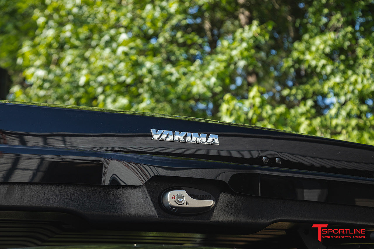 Yakima GrandTour Lo Premium High Gloss Low Profile Roof Top Cargo Box for Tesla Model 3 / Y / S