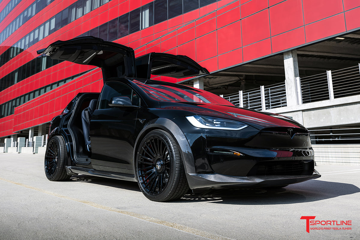 Custom Build - 2025 Black Tesla Model X with Rolls Royce Imperial Blue Custom Leather Interior