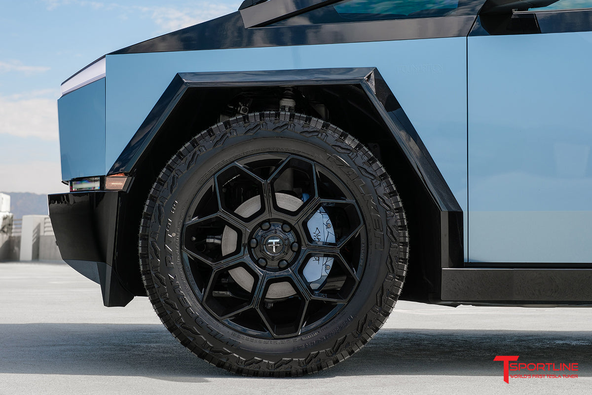 CT7 22&quot; Tesla Cybertruck Fully Forged Lightweight Tesla Wheel and Tire Package (Set of 4)