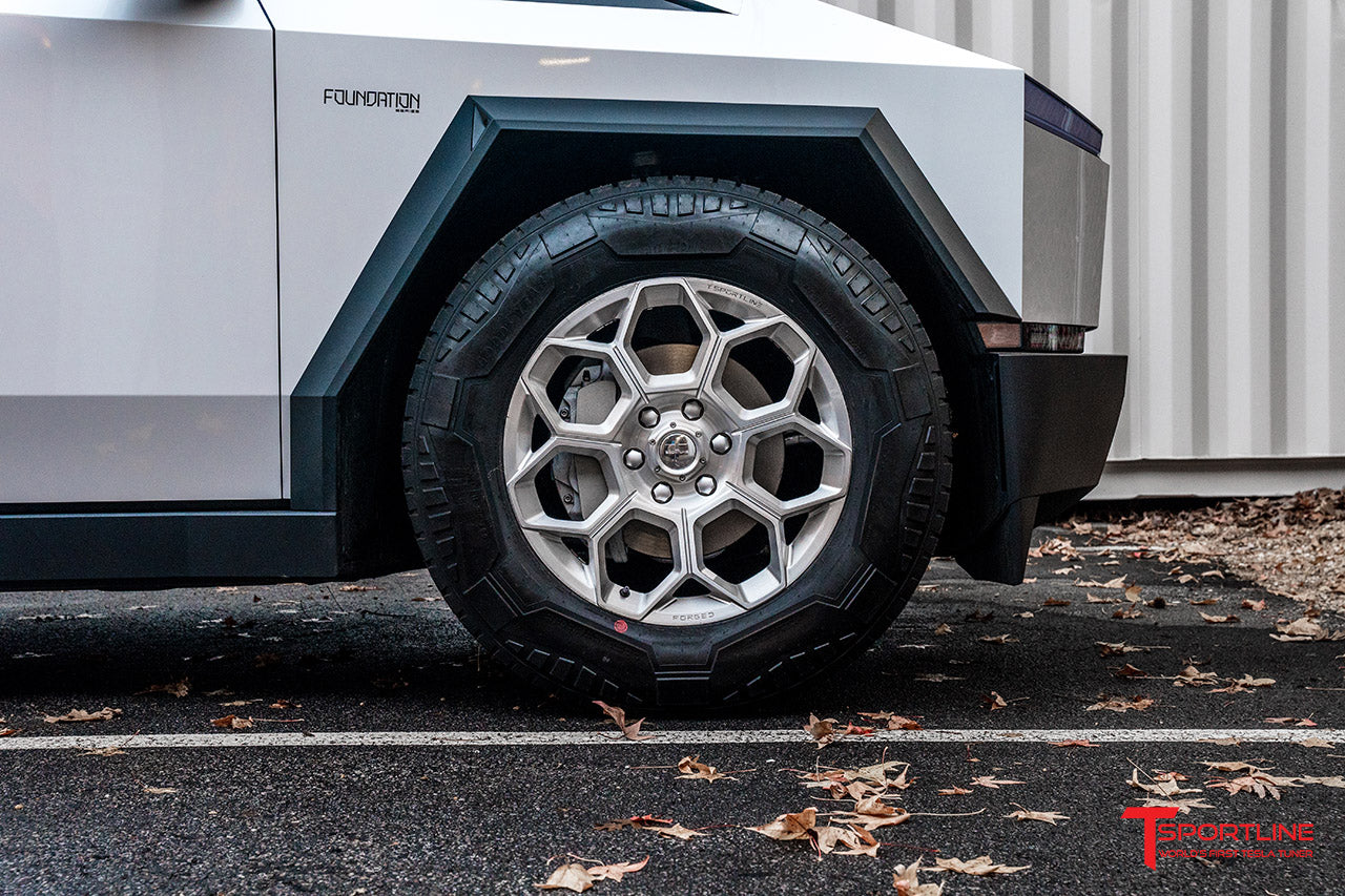 Tesla Cybertruck CT7 20" Fully Forged Lightweight Tesla Wheel and Tire Package (Set of 4) Open Box Special!