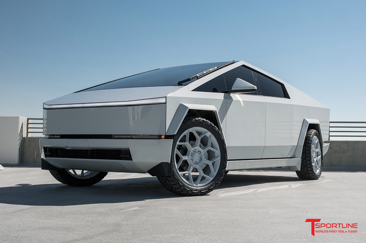 Super Saver! Tesla Cybertruck CT7 24" Fully Forged Lightweight Tesla Wheel and Tire Package (Set of 4)