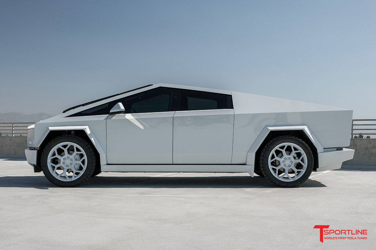 Super Saver! Tesla Cybertruck CT7 24" Fully Forged Lightweight Tesla Wheel and Tire Package (Set of 4)