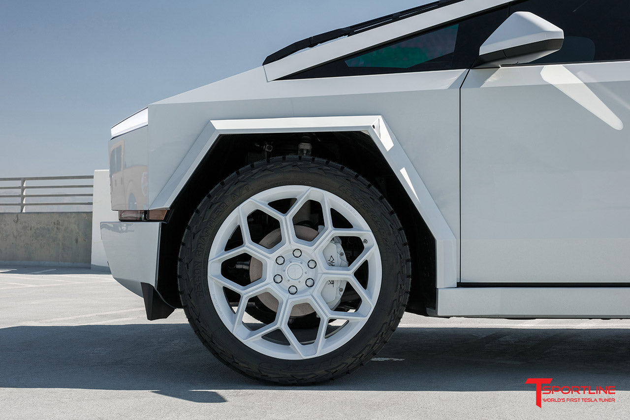 Super Saver! Tesla Cybertruck CT7 24" Fully Forged Lightweight Tesla Wheel and Tire Package (Set of 4)