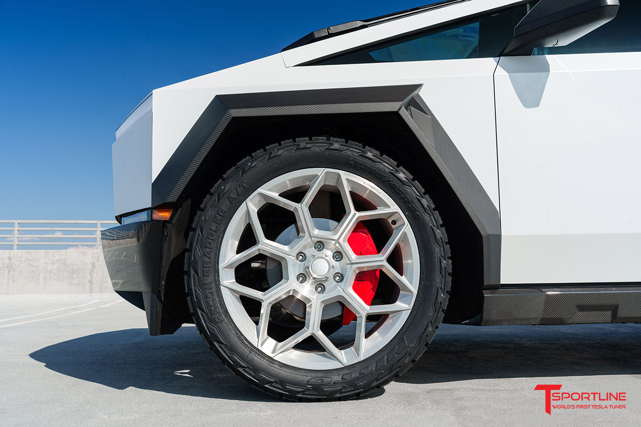 CT7 24" Tesla Cybertruck Fully Forged Lightweight Tesla Wheel and Tire Package (Set of 4)