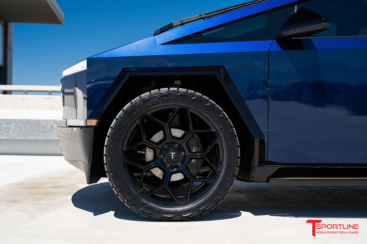 CT7 24&quot; Tesla Cybertruck Fully Forged Lightweight Tesla Wheel and Tire Package (Set of 4)