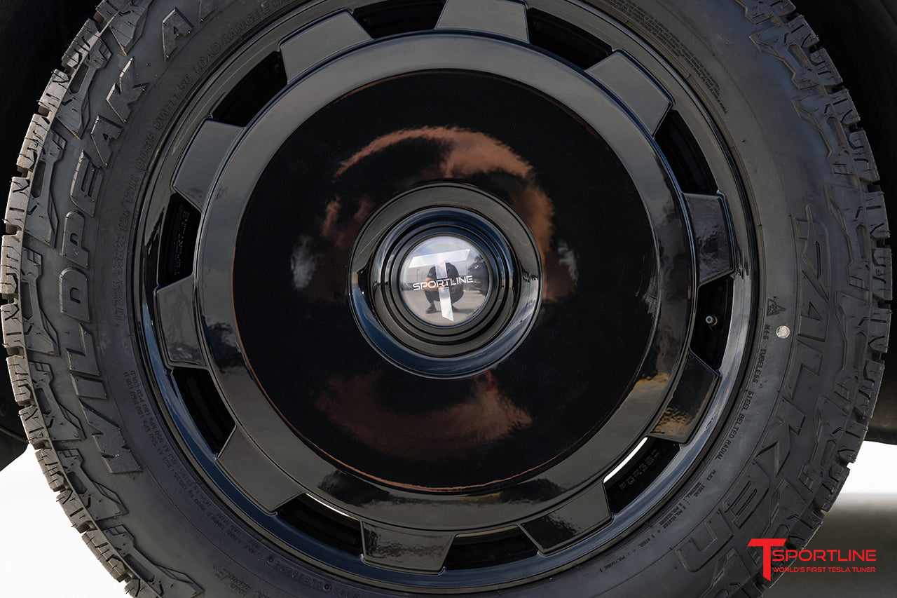 CTM 22" Tesla Cybertruck Fully Forged Monoblock Tesla Wheel and Tire Package (Set of 4)