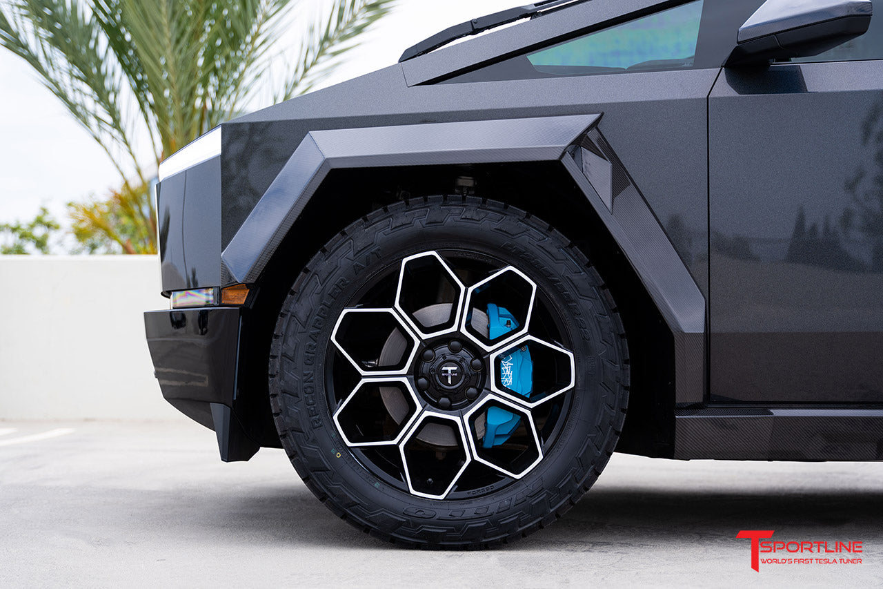 CT7 22" Tesla Cybertruck Fully Forged Lightweight Tesla Wheel and Tire Package (Set of 4)
