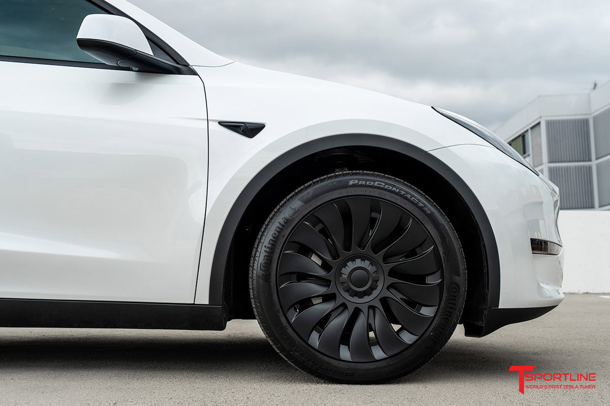 TSY14d Tesla Model Y Max Range Directional Aero Wheel Cover Set for 19&quot; Factory Tesla Wheel