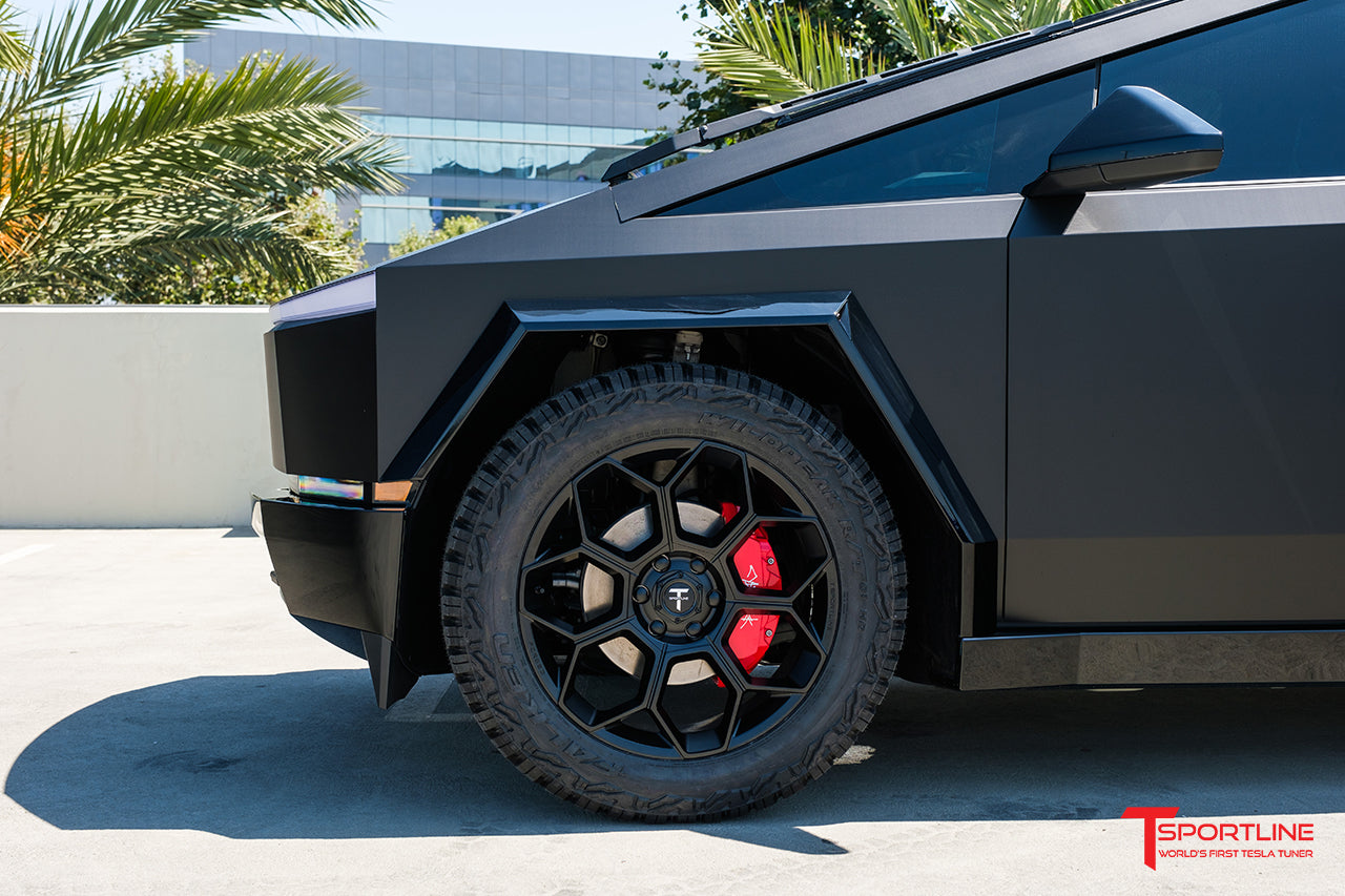 CT7 22" Tesla Cybertruck Fully Forged Lightweight Tesla Wheel and Tire Package (Set of 4)