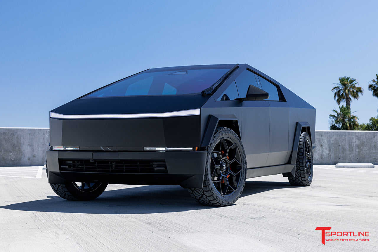 Super Saver! Tesla Cybertruck CT7 24" Fully Forged Lightweight Tesla Wheel and Tire Package (Set of 4)