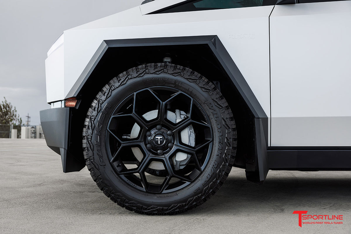 CT7 22&quot; Tesla Cybertruck Fully Forged Lightweight Tesla Wheel and Tire Package (Set of 4)