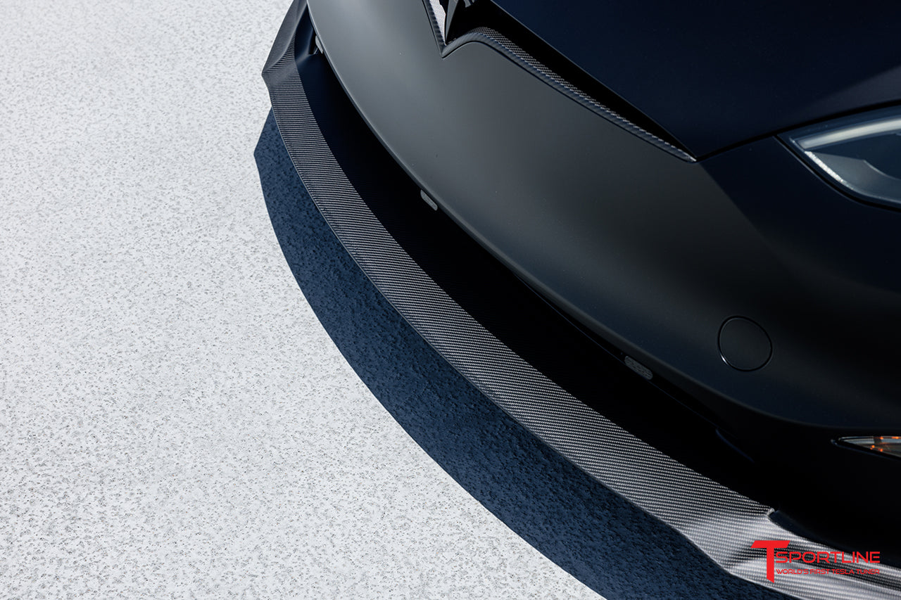 Tesla Model S Long Range & Plaid Carbon Fiber Front Apron (2021 - Present)