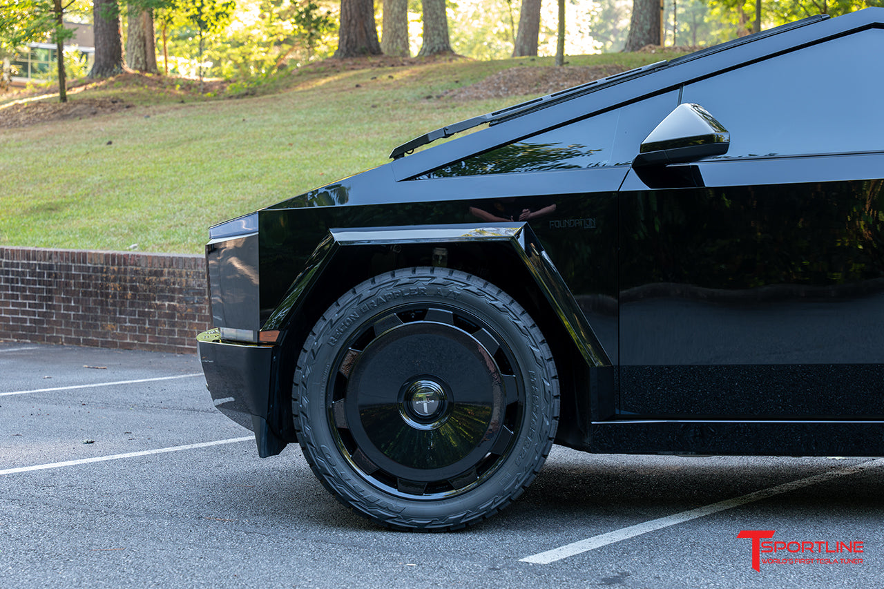 CTM 24" Tesla Cybertruck Fully Forged Monoblock Tesla Wheel and Tire Package (Set of 4)