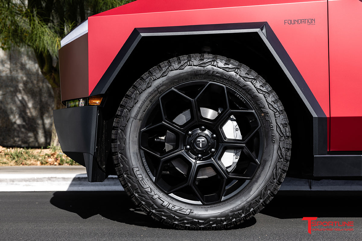 CT7 22&quot; Tesla Cybertruck Fully Forged Lightweight Tesla Wheel and Tire Package (Set of 4)