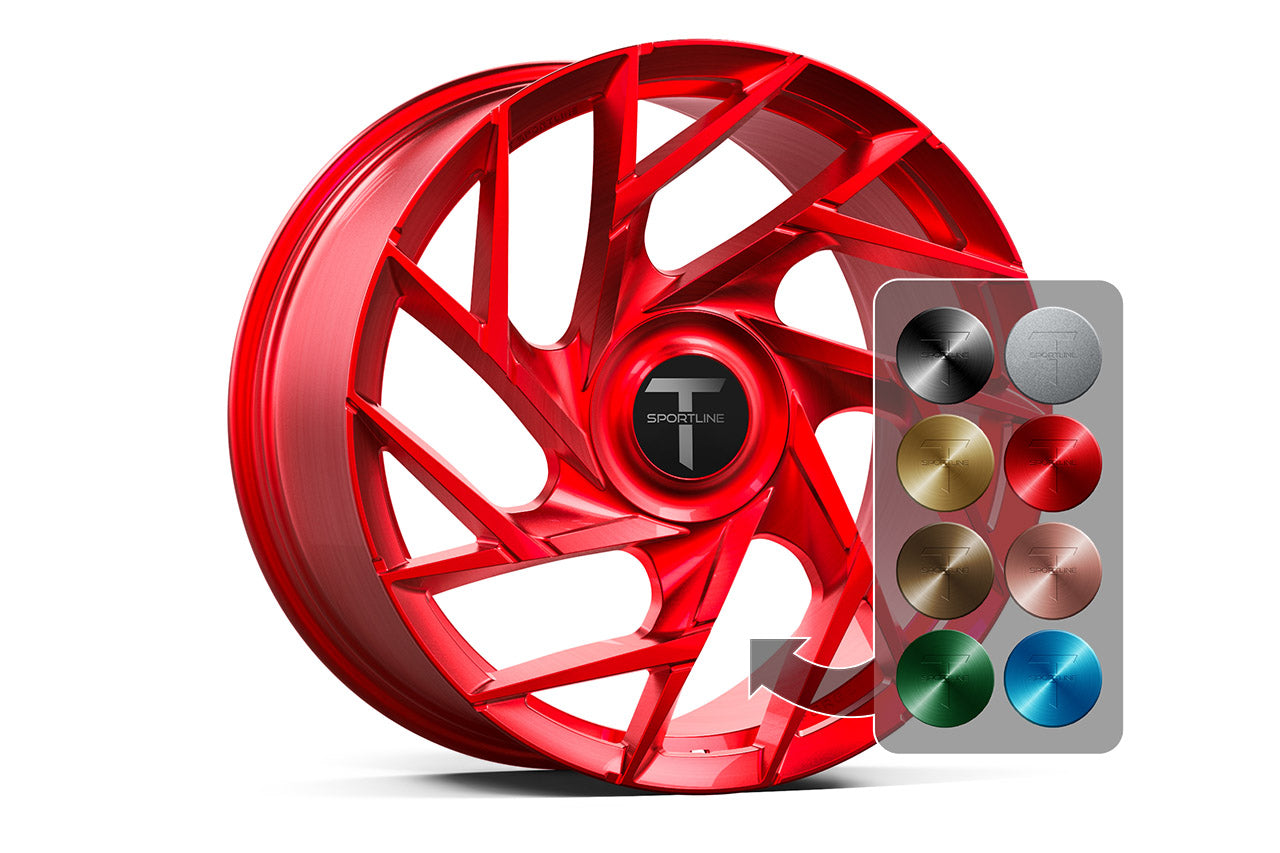 TS117D 21" Superwide Tesla Model S Plaid & Long Range Fully Forged Lightweight Tesla Wheels and Tire Packages