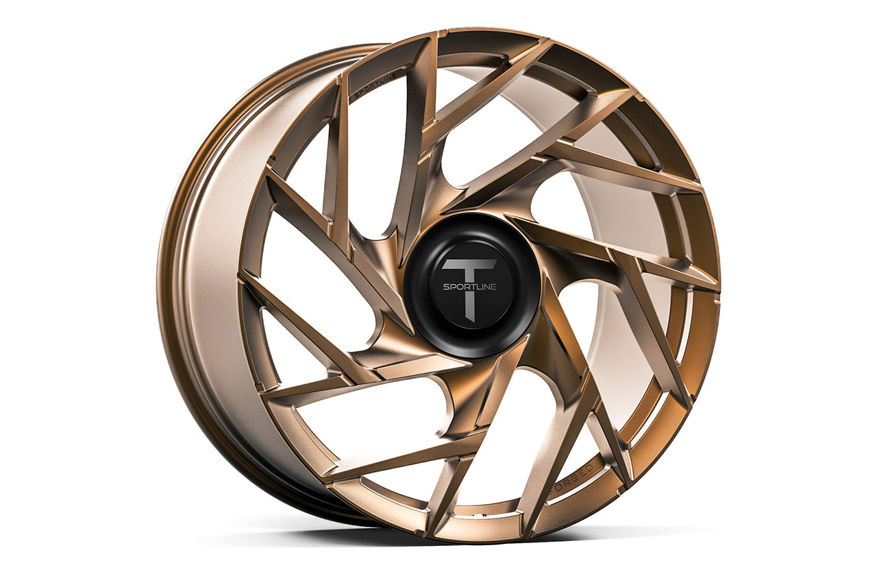 TS117D 21" Superwide Tesla Model S Plaid & Long Range Fully Forged Lightweight Tesla Wheels and Tire Packages