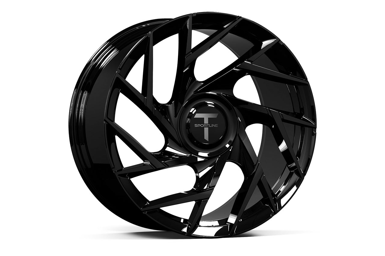 TS117D 21" Superwide Tesla Model S Plaid & Long Range Fully Forged Lightweight Tesla Wheels and Tire Packages