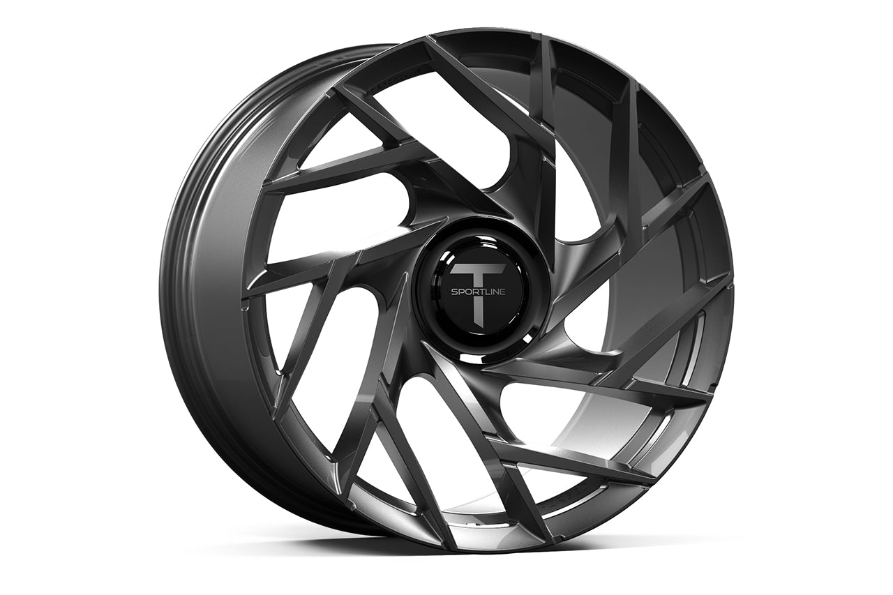 TS117D 21" Superwide Tesla Model S Plaid & Long Range Fully Forged Lightweight Tesla Wheels and Tire Packages