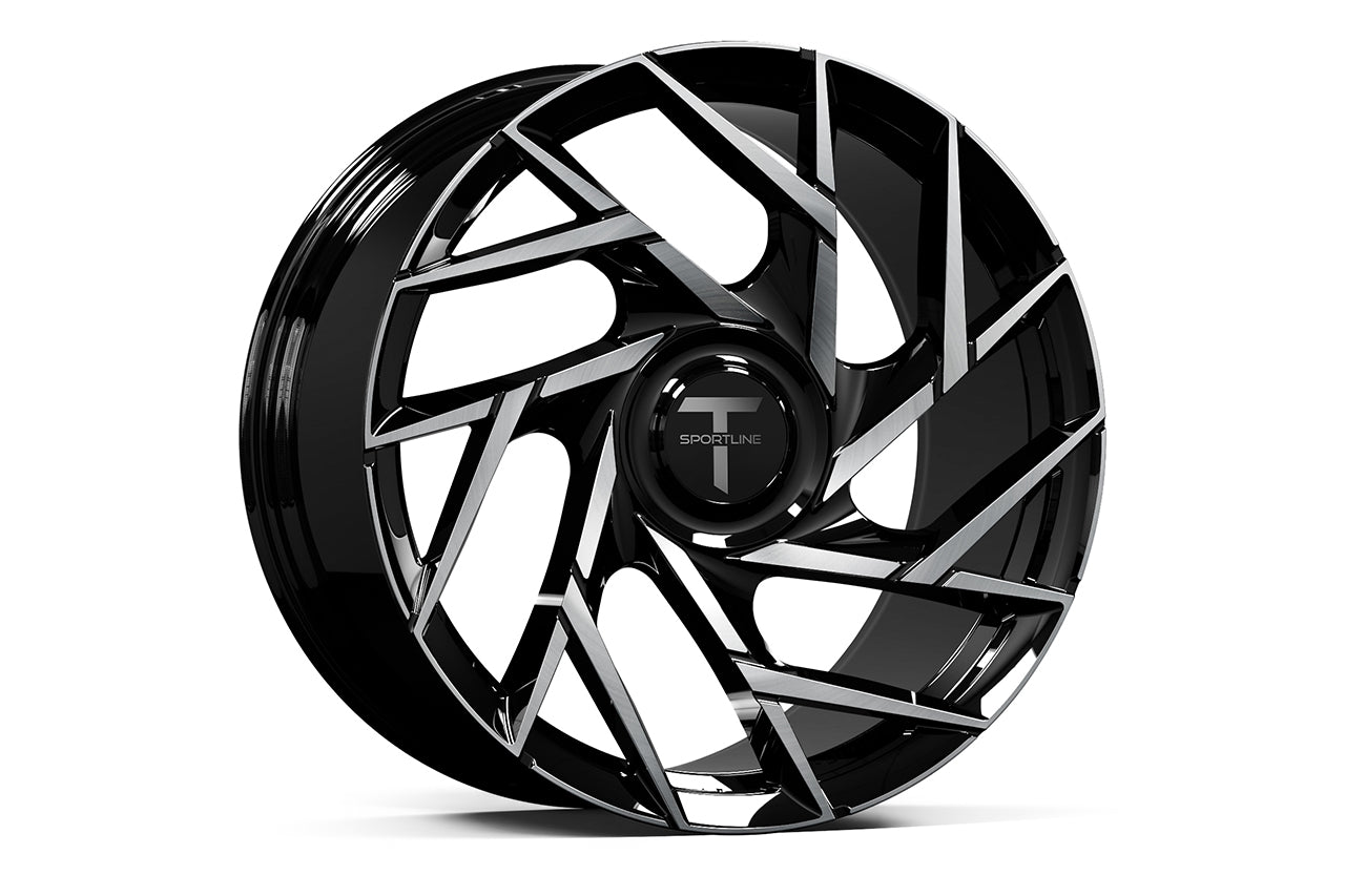 TS117D 21" Superwide Tesla Model S Plaid & Long Range Fully Forged Lightweight Tesla Wheels and Tire Packages