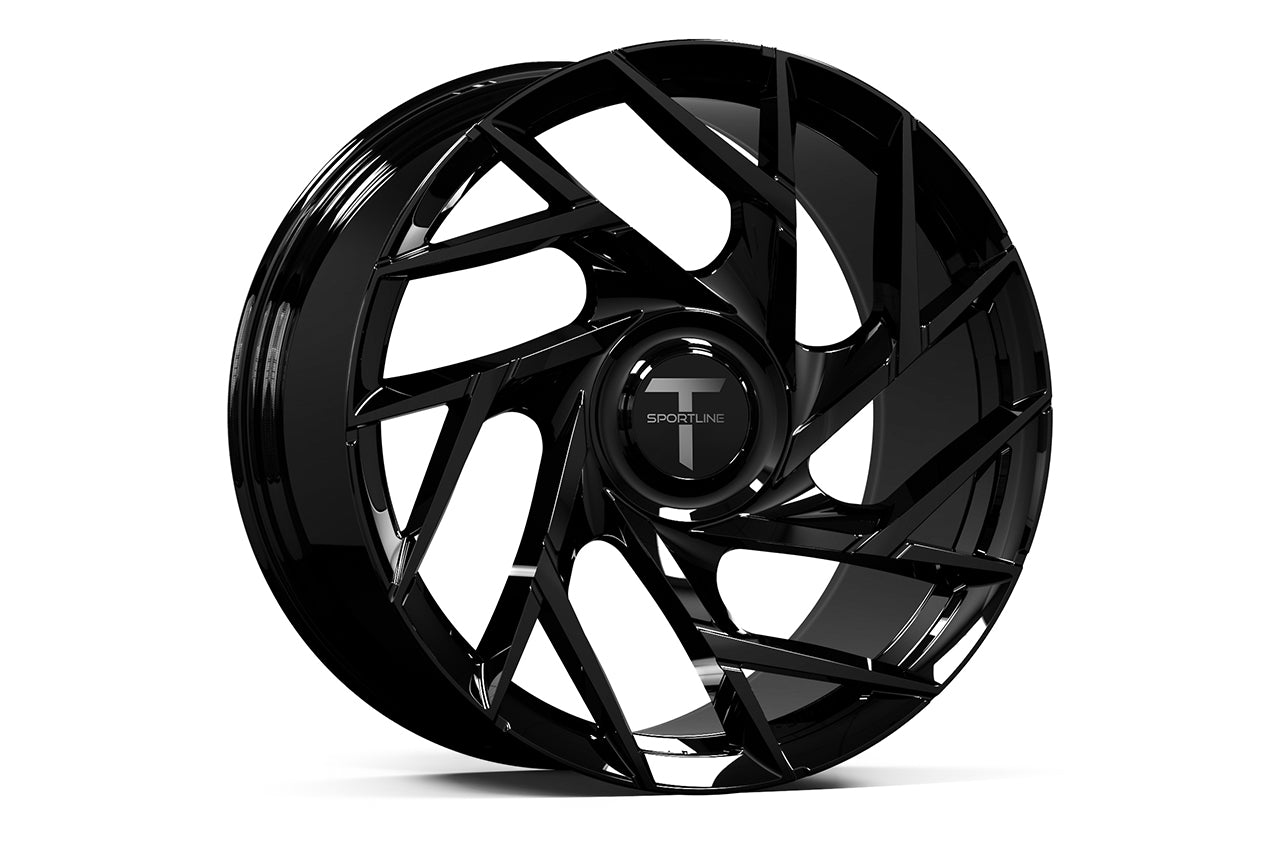 TS117D 21" Superwide Tesla Model S Plaid & Long Range Fully Forged Lightweight Tesla Wheels and Tire Packages