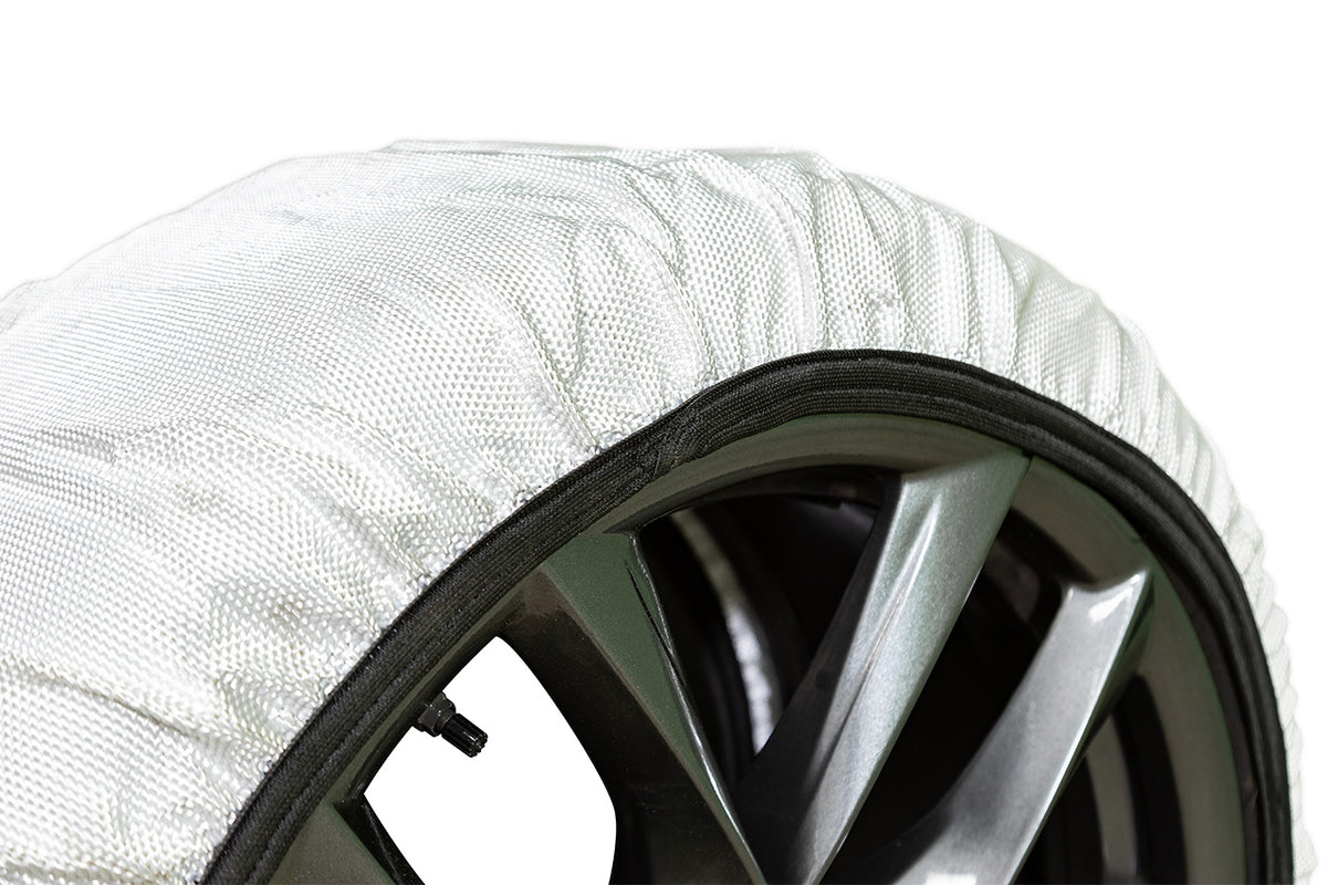 Tesla Model Y Snow Chains - Auto-Locking Cable Traction For 19", 20" & 21" Wheels (Set Of 2)