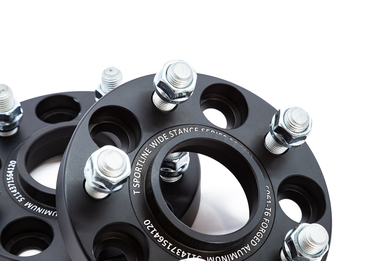 Tesla Model 3 / Y Wide Stance Black Anodized Billet Aluminum Spacer Set (Set of 2)