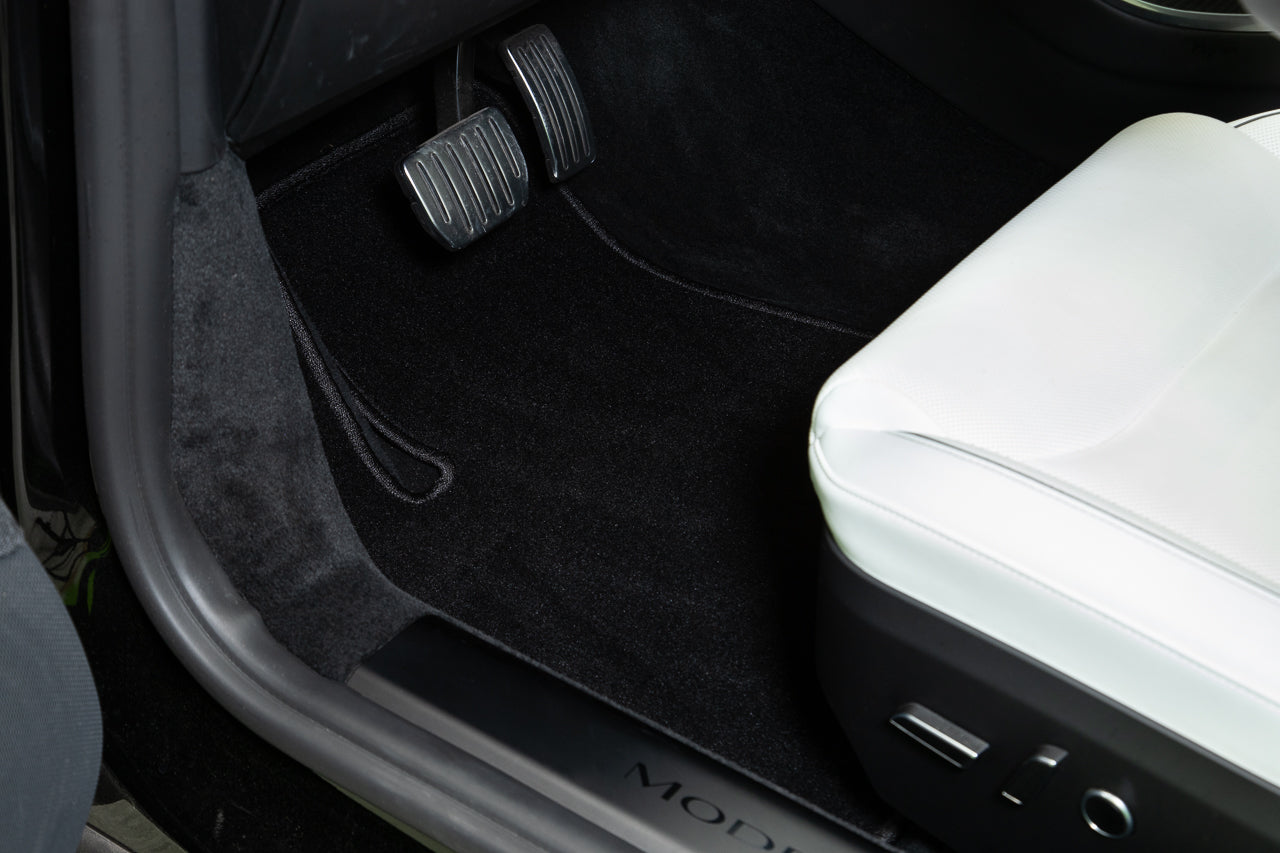 Tesla Model Y Precision Fit Customizable Premium 28oz Carpet Floor & Cargo Mats