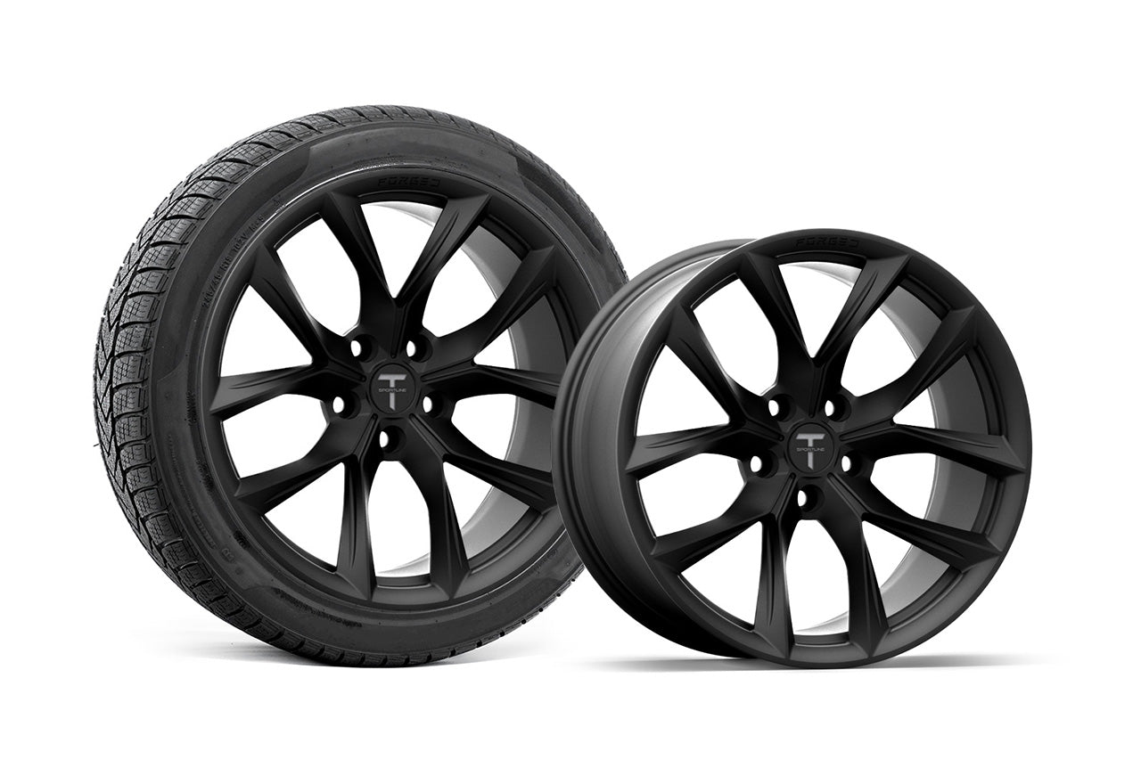 TSSF 19" Tesla Model S Plaid & Long Range Wheel and Tire Package (Set of 4)