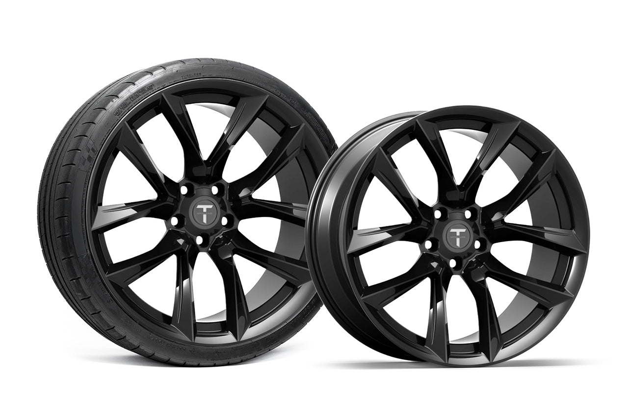 TSSF 21" Tesla Model S Long Range & Plaid Wheel and Tire Package (Set of 4)